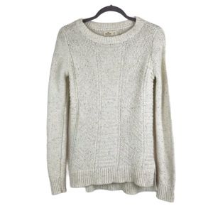 Hollister cream crochet sweater